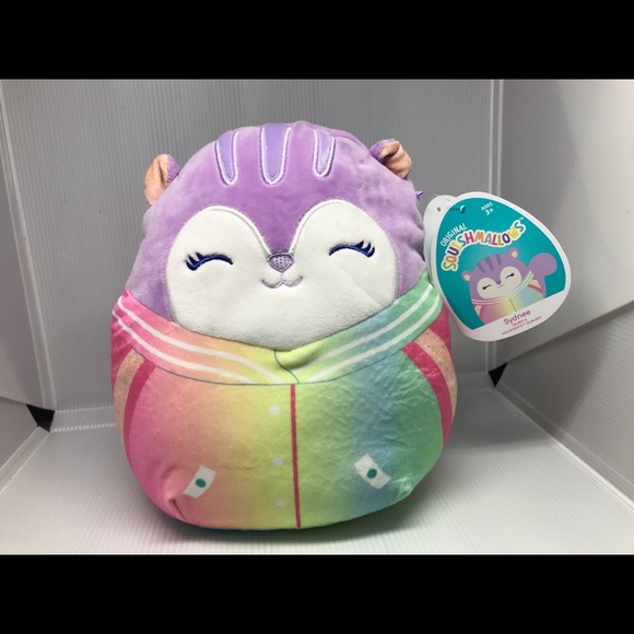 NWT Sydnee the Squirrel 8in Squishmallow Series 42 w/ Rainbow Fake Pjs - Picture 2 of 5